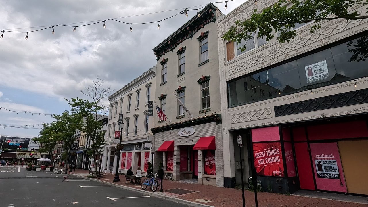 ⁴ᴷ⁶⁰ Walking tour of downtown Red Bank, New Jersey