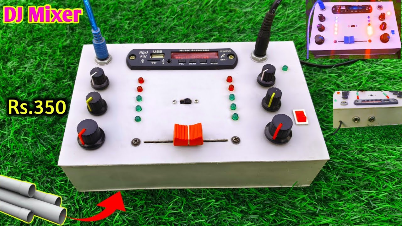 2 channel DJ Mixer || How To Make 2 Channel DJ Mixer || Home made DJ Mixer || DJ setting