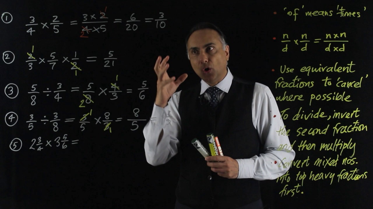 Multiplying & Dividing Vulgar Fractions