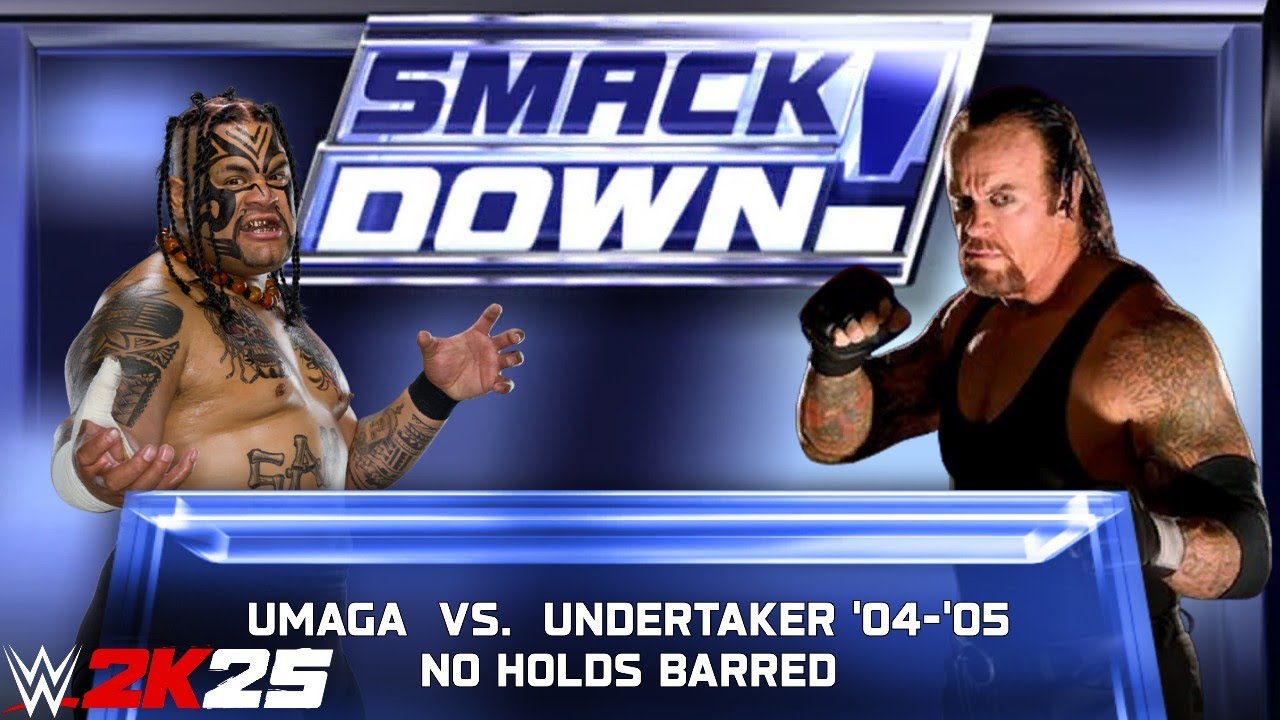 WWE 2k25 - Umaga vs Undertaker '04: No Holds Barred Match at Smackdown 