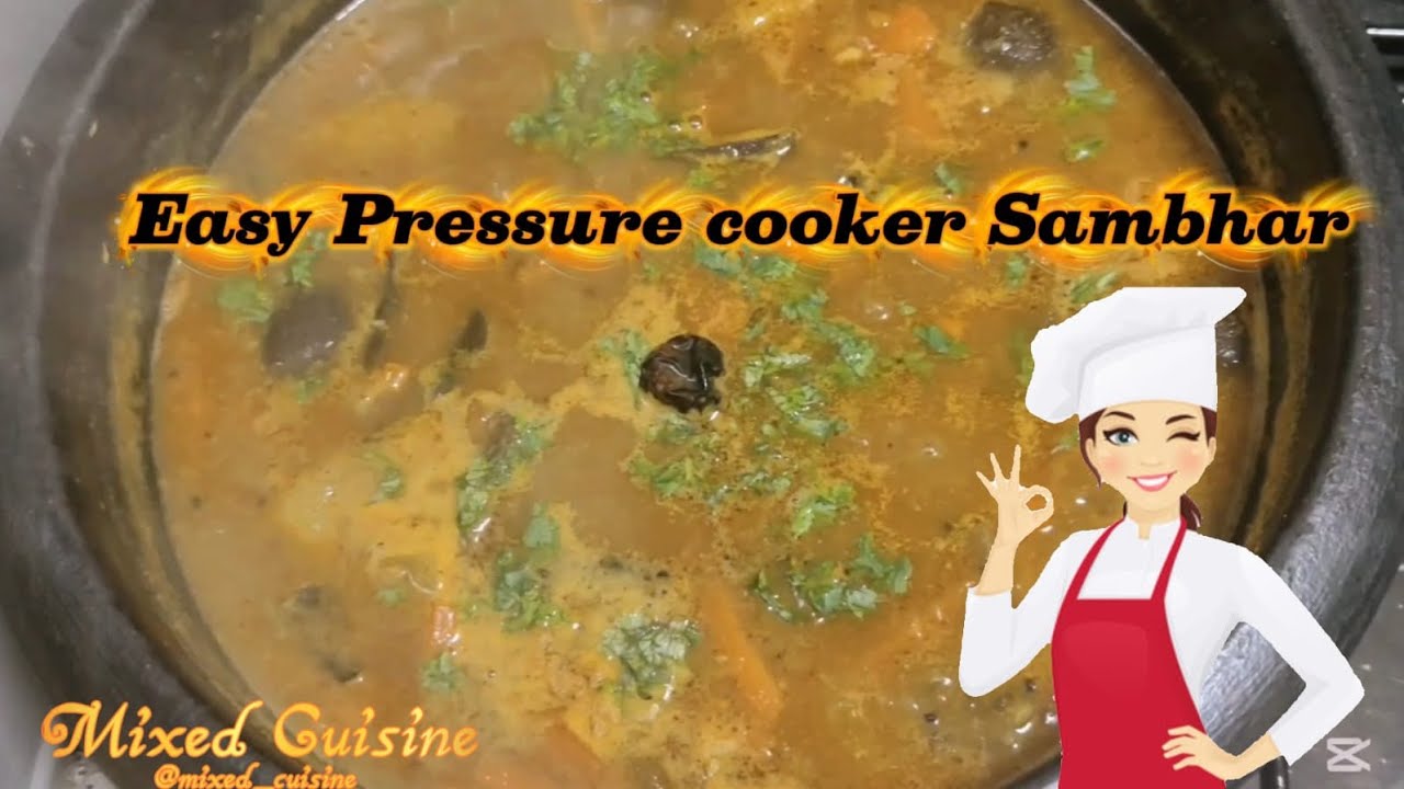 Quick, Easy & Tasty Pressure Cooker Sambhar| Mixed Cuisine | 🍽👩‍🍳