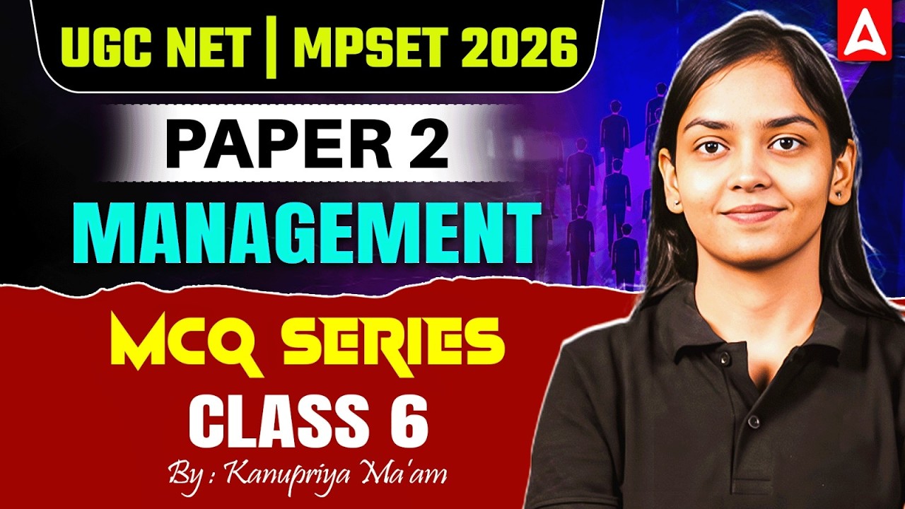 UGC NET | MPSET 2026 Management | UGC NET Management Paper 2 MCQ #6 By Kanupriya Mam