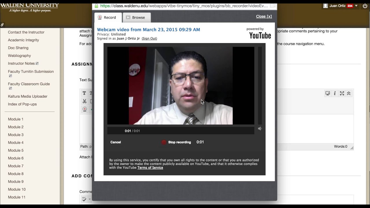 Kaltura Walden Students Tutorial Dual Degree