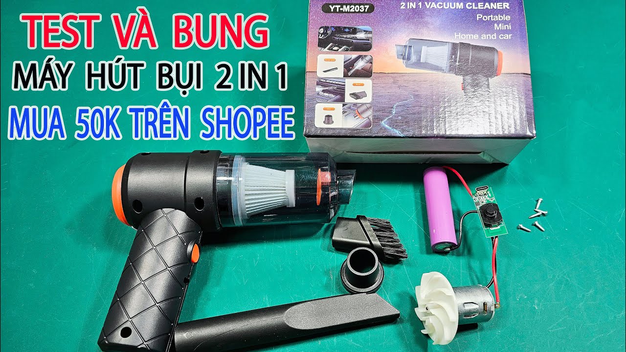 Mua Test và bung Máy Hút Bụi 2 in 1 trên Shopee Giá 50k