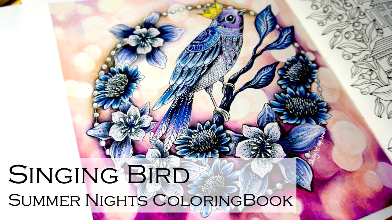 Singing Bird | Adult Coloring Book: Summer Nights/Sommarnatt by Hanna Karlzon