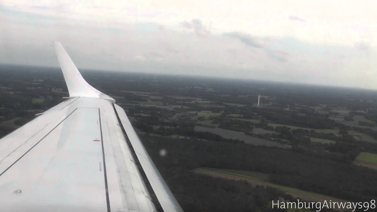 Landung in Münster/Osnabrück - Lufthansa CityLine Embraer ERJ-190 D-AECF