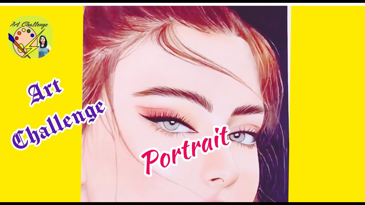 Real time of girl face portrait #animeart #drawing  #pcartchannel