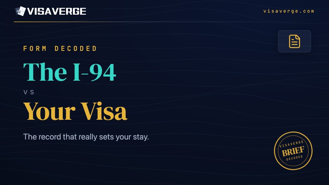 What Is the I-94 (and Why It Beats Your Visa)