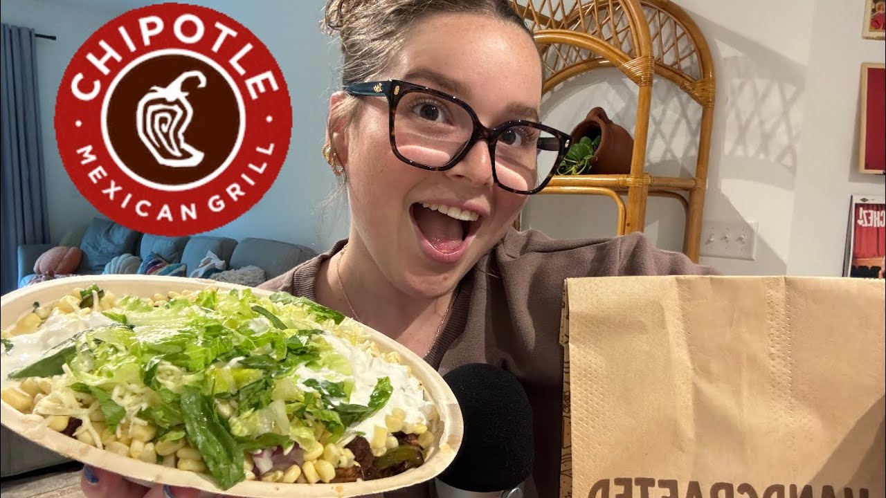 ASMR 🌯🤤 CHIPOTLE MUKBANG & CRAZY WHISPER RAMBLE (hurricane stories, tv shows, travel plans + more!)