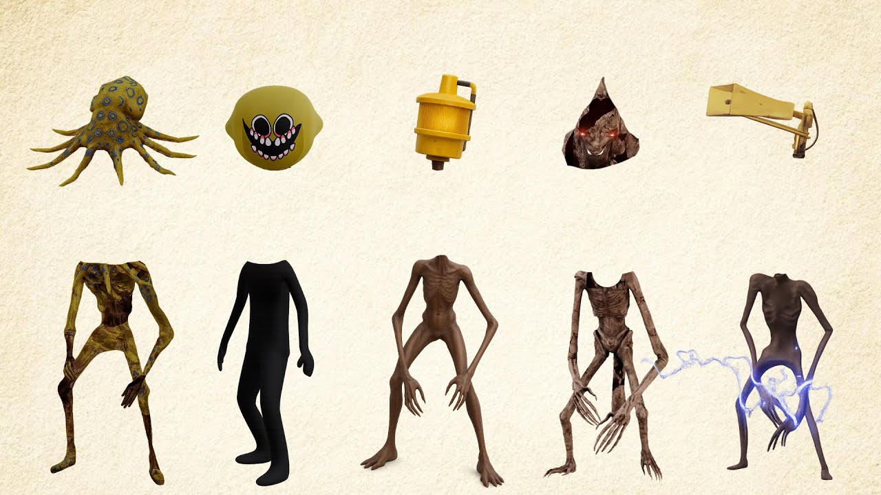 WRONG HEADS SIREN HEAD POOP, SIREN HEAD HOUSE, SIREN HEAD BRAIN EYE, SIREN HEAD OCTOPUS, SIREN HEAD