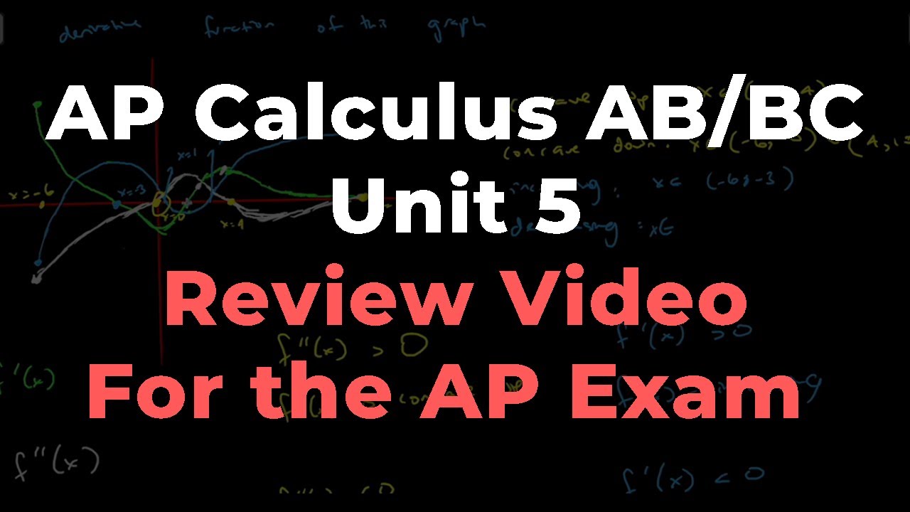 AP Calculus AB / BC Unit 5 (Review for AP Exam)