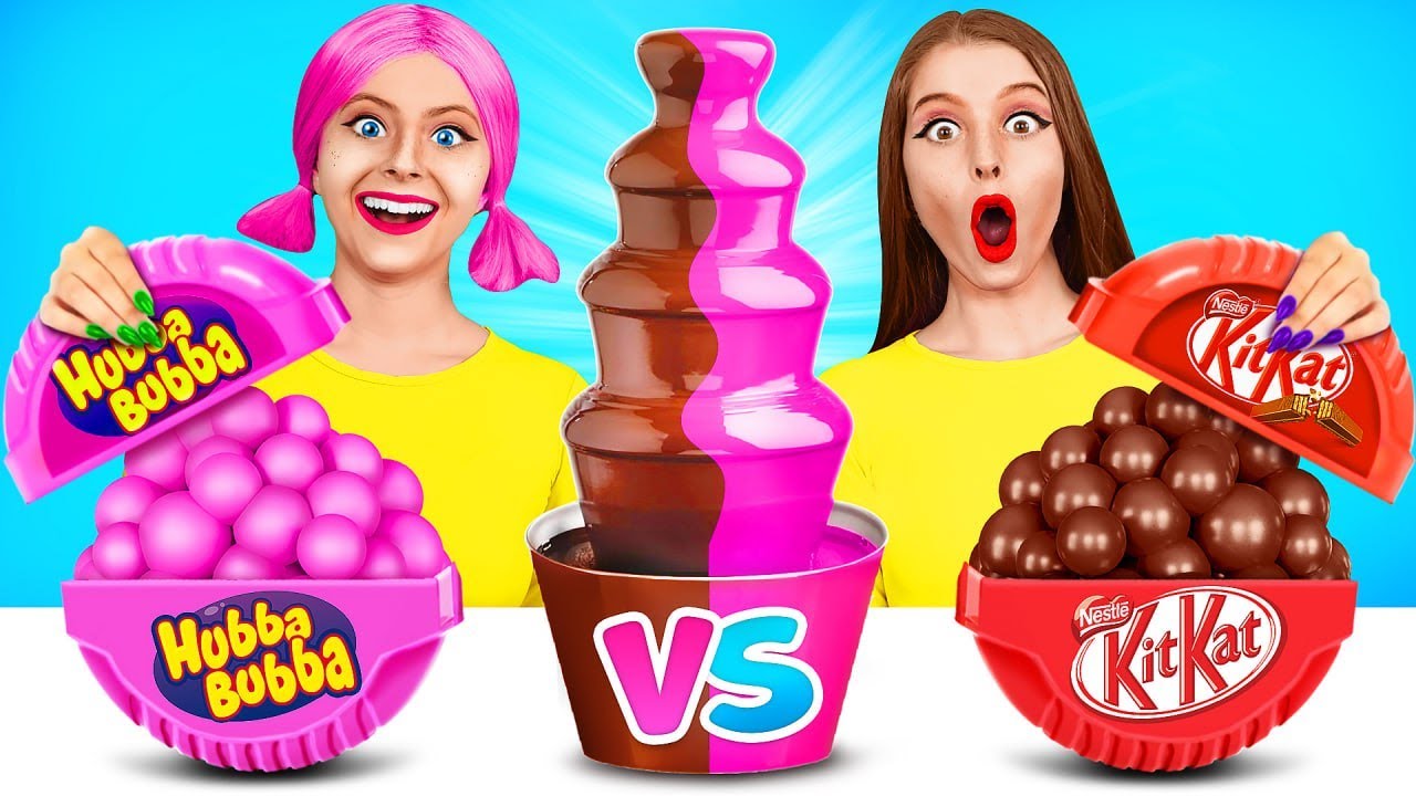 Desaf&iacute;o de Alimentos | Mukbang con Dulces Ricos VS Pobres en 24 Horas por Turbo Team