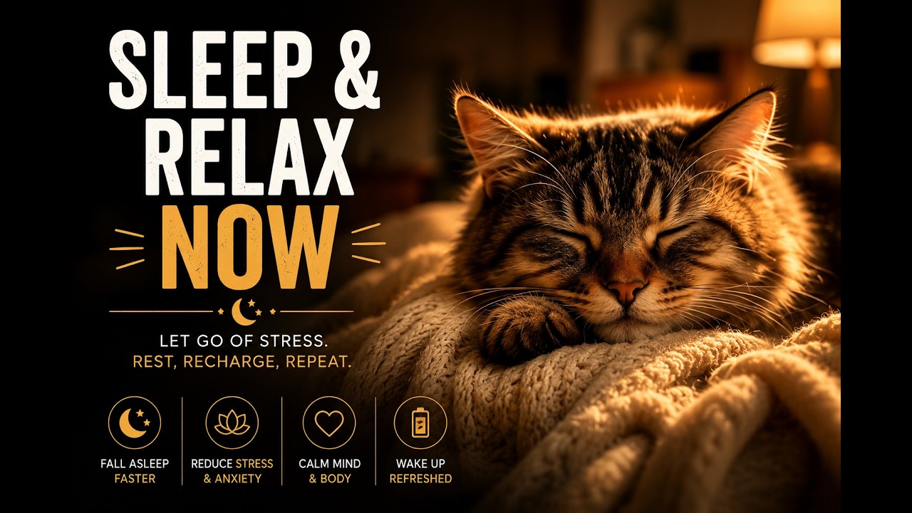 Sleep With Me Every Night | Calm Cat Breathing for Deep Relaxation