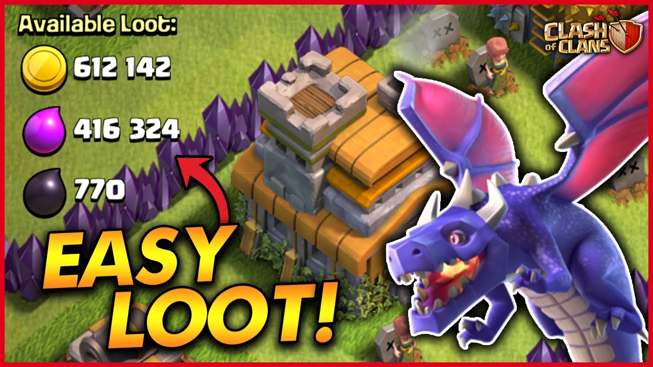 DRAGONS ARE SO EASY TO FARM AT TH7!! | Farm to Max Town Hall 7