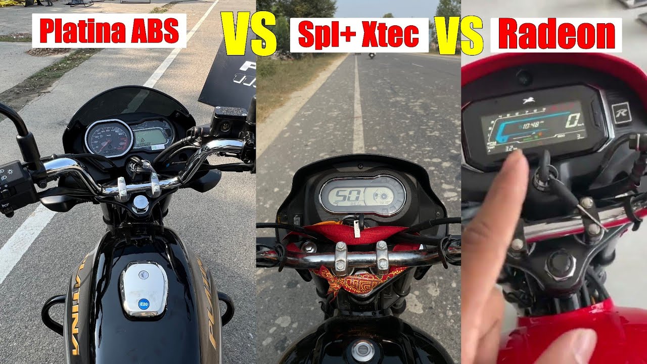 2024 Hero Splendor Xtec VS Bajaj Platina ABS VS Tvs Radeon 110 Which Is Best