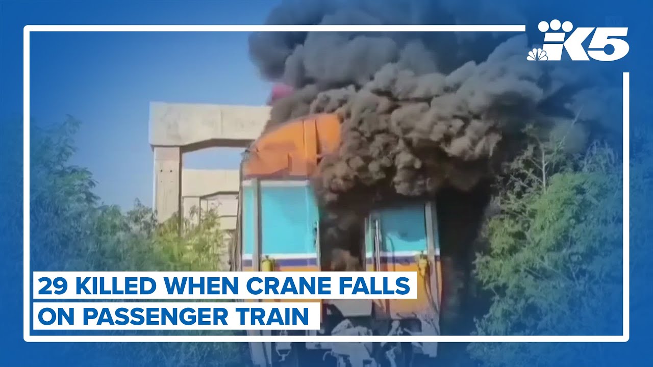 29 dead after crane falls on passenger train