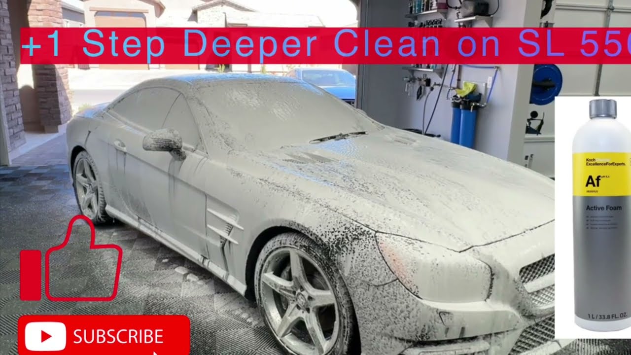 Deeper Surface Clean with Koch Chemie Active Foam in Mercedes SL550
