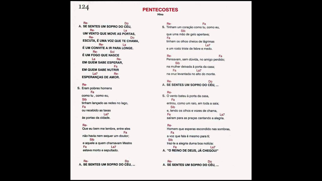 Caminho Neocatecumenal - CIFRA - Pentecostes
