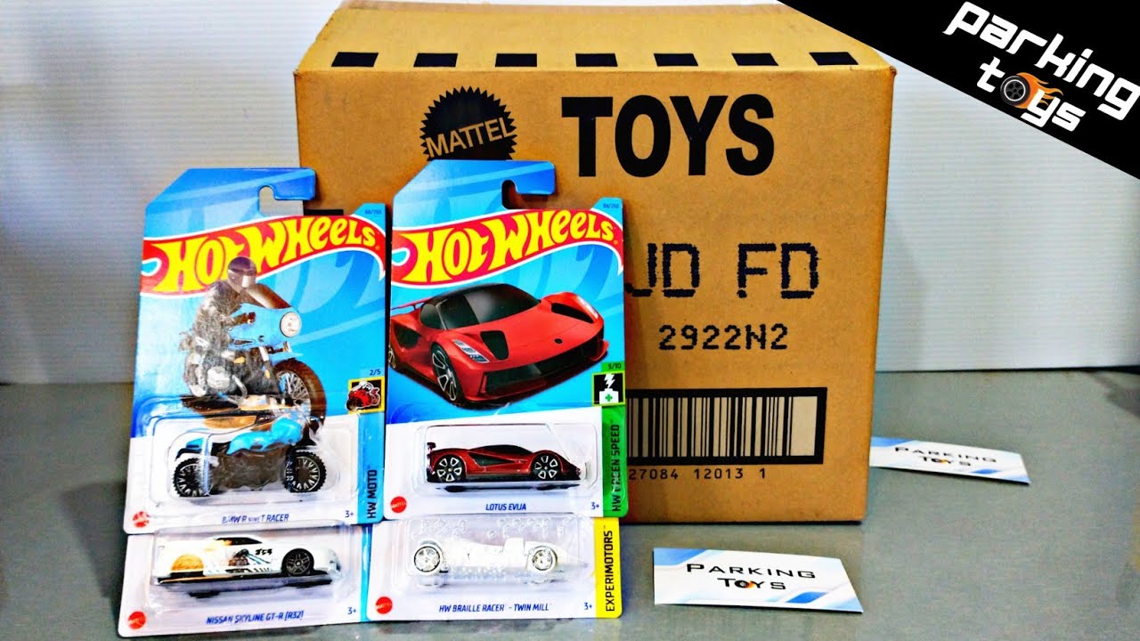 Unboxing Hot Wheels Caja D 2023 STH Lotus Evija, HT Mad Propz, Nissan Godzilla