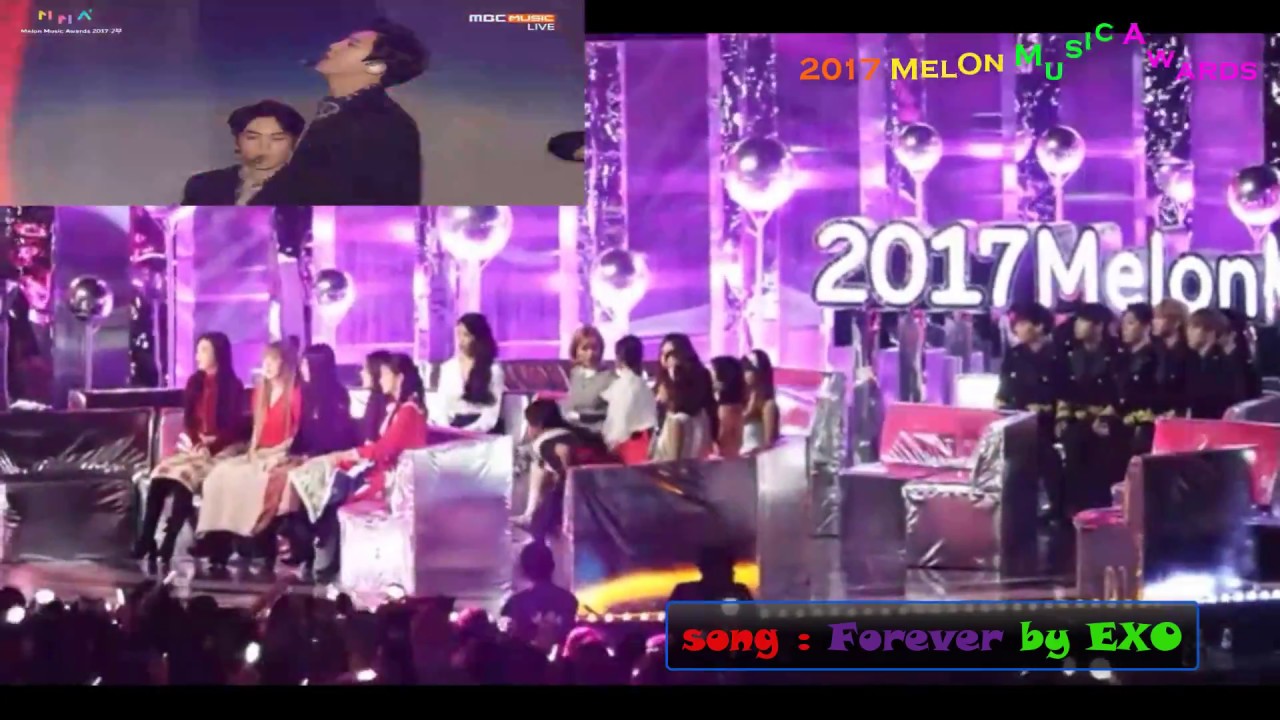 MMA 2017 IU Red Velvet ledeubelbes, aiyu, teuwaiseu reaction to EXO ( Forever + The Eve ) fancam #7
