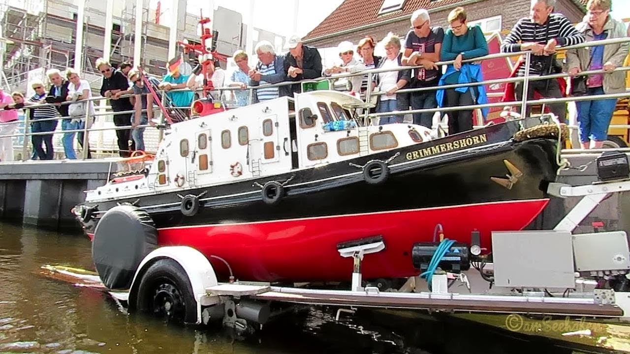 Modellschiff GRIMMERSHÖRN EL A 666 in Emden 5 Meter lang 17 PS Diesel 15 PS Hybrid 1 Sitz 1:5