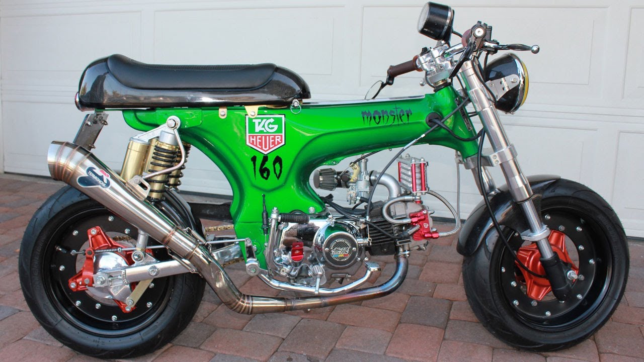 Custom 1970 Honda CT70 Monkey Bike Cafe Racer Like Honda Grom GoPro Hero 3+