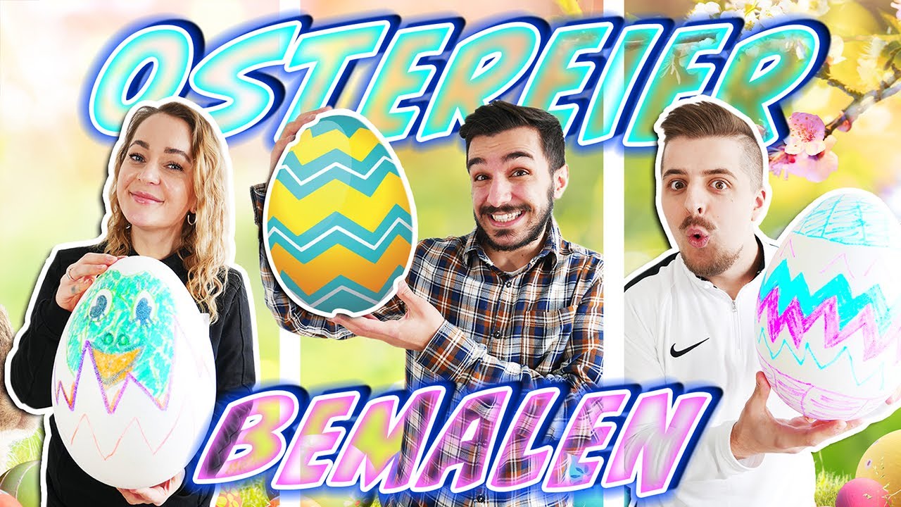 XXL OSTEREIER BEMALEN CHALLENGE! RENE DER K&Uuml;NSTLER! | Ostervorbereitung
