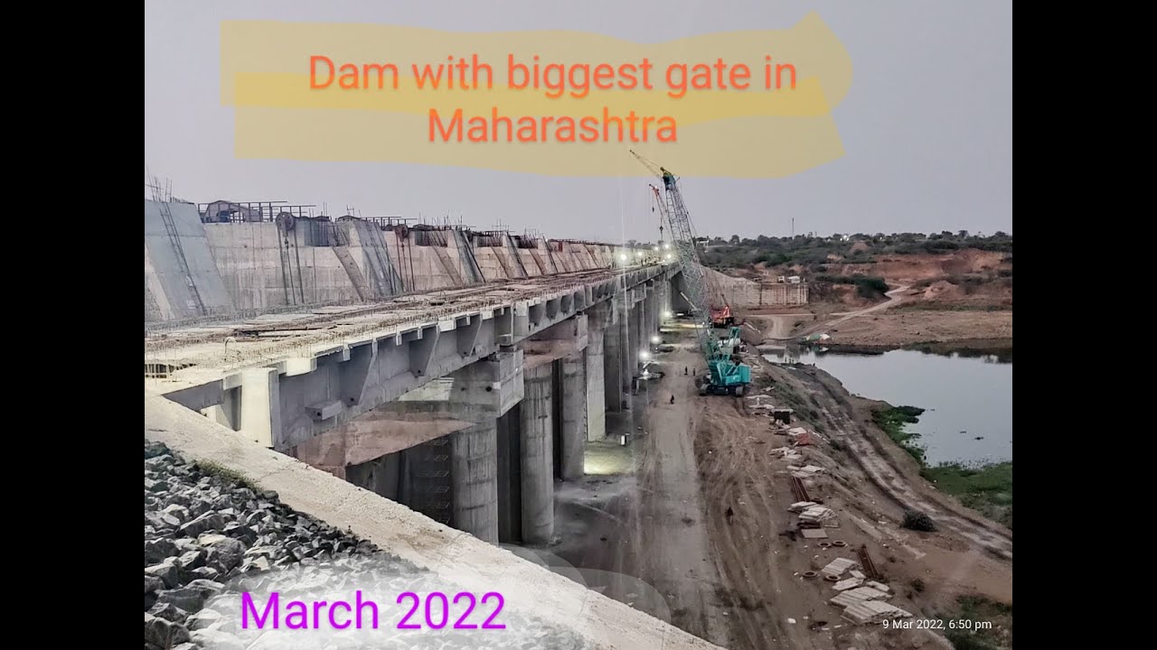 SHELGAON Barrage March 2022 update #dam#construction#river#civilengineering#water#construction#mh