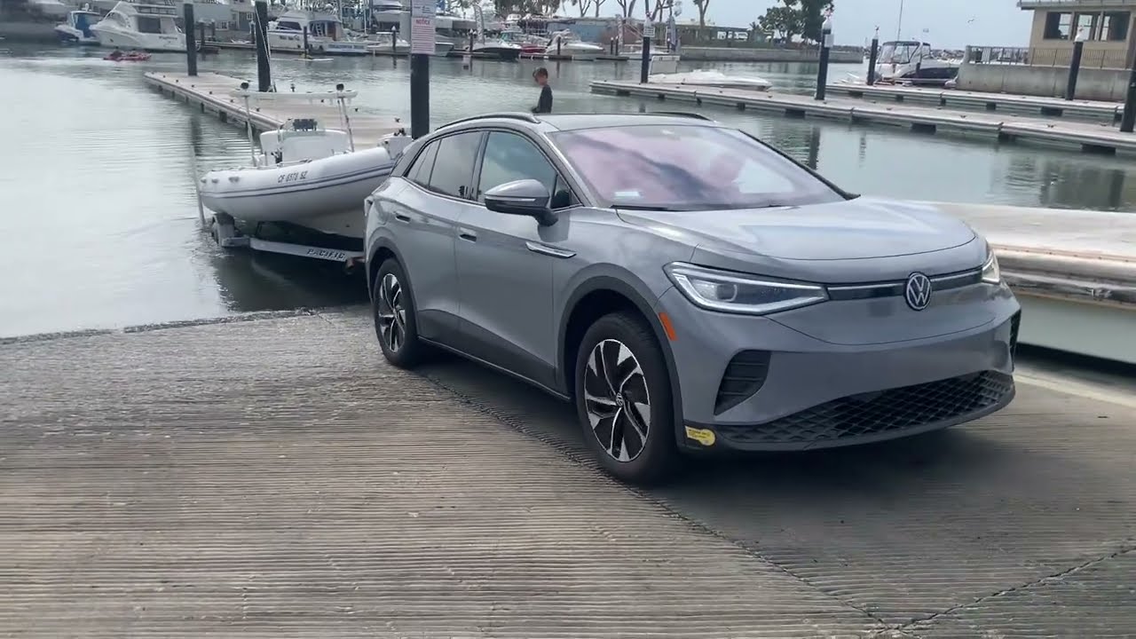 First time towing and launching my Zodiac Boat with my VW ID 4 at Dana Point