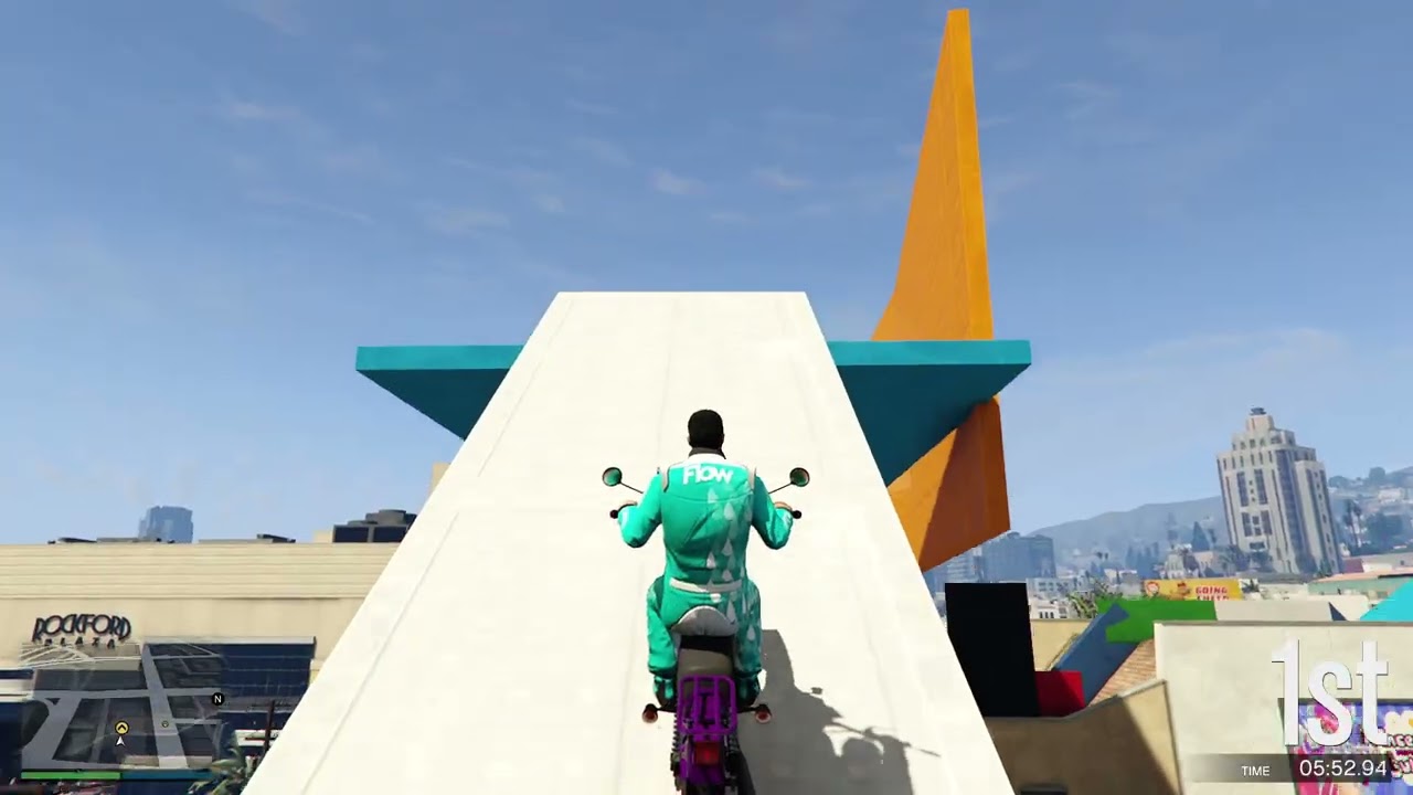 GTA 5 ONLINE PARKOUR MANCHEZ BIKE RACE GAMEPLAY NO COMMENTARY