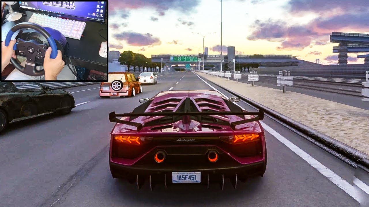 737HP Lamborghini Aventador SVJ Gintani Full Send! - Assetto Corsa | Thrustmaster T150