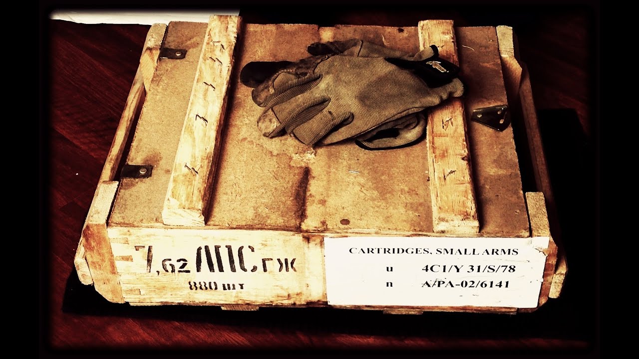 Un-crating Surplus 1982 7.62x54r Ammo With Russian Can Opener