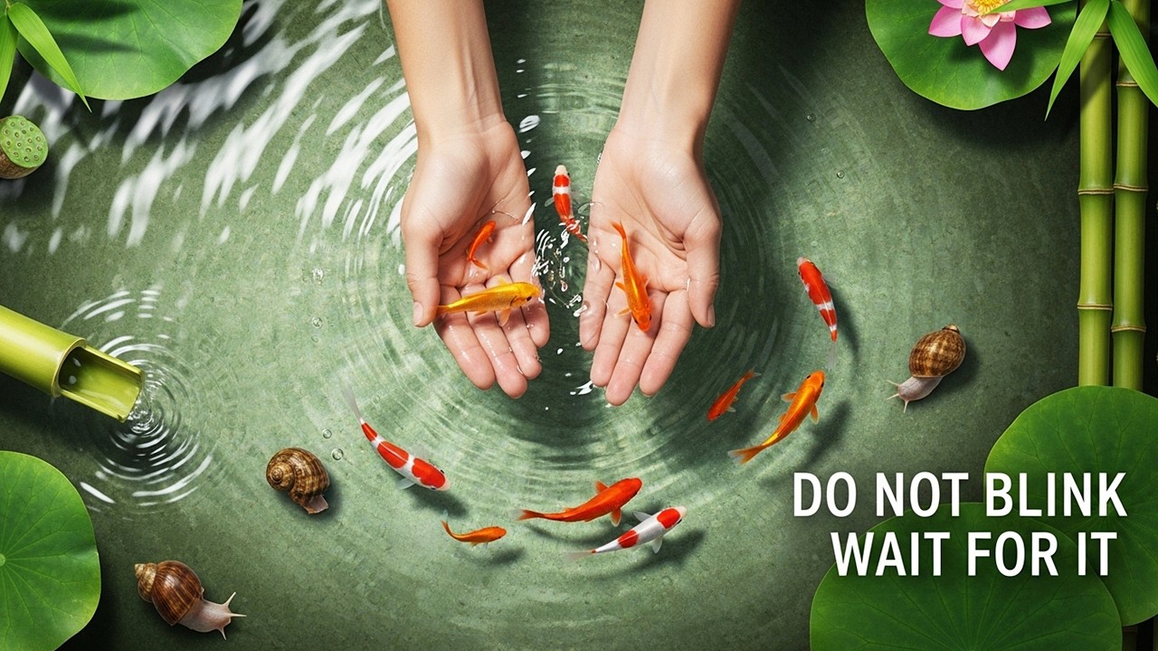 Ultra Relaxing ASMR Fishing |  Bamboo Water & Tiny Fish