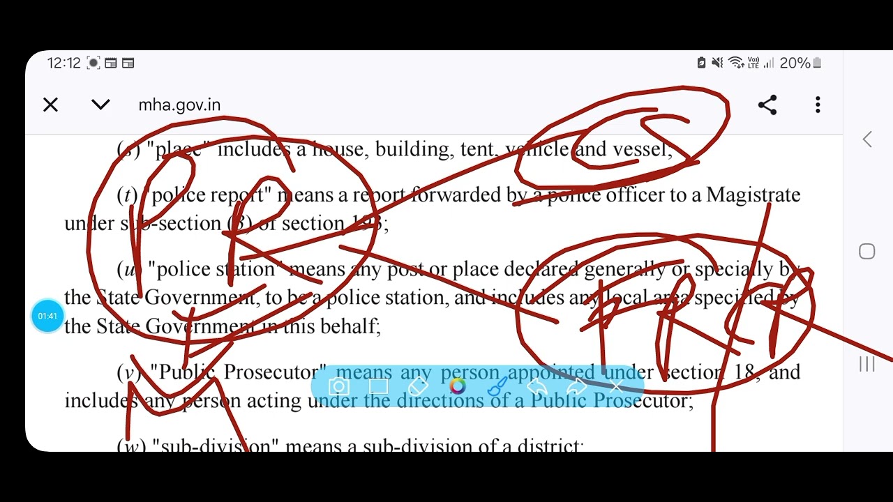 Section 2(1)(t) of bnss [police report]  #legalupdates #nagariknyay #bareact 