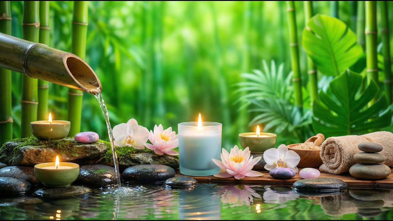 Dreamy zen garden: deep relaxation & calm vibes 🕯️ Water sounds & soft piano