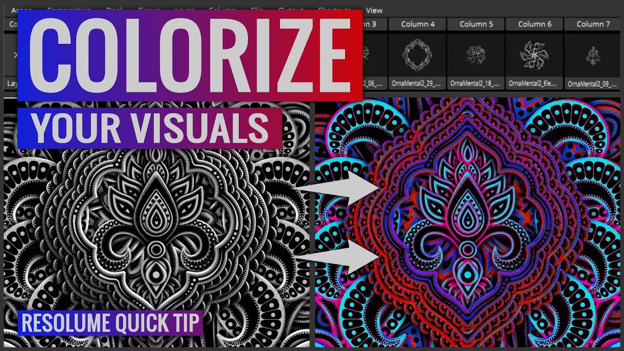 How To Colorize w/ Palette Inside Resolume (To Create Beautiful Color Harmonies On Existing Visuals)