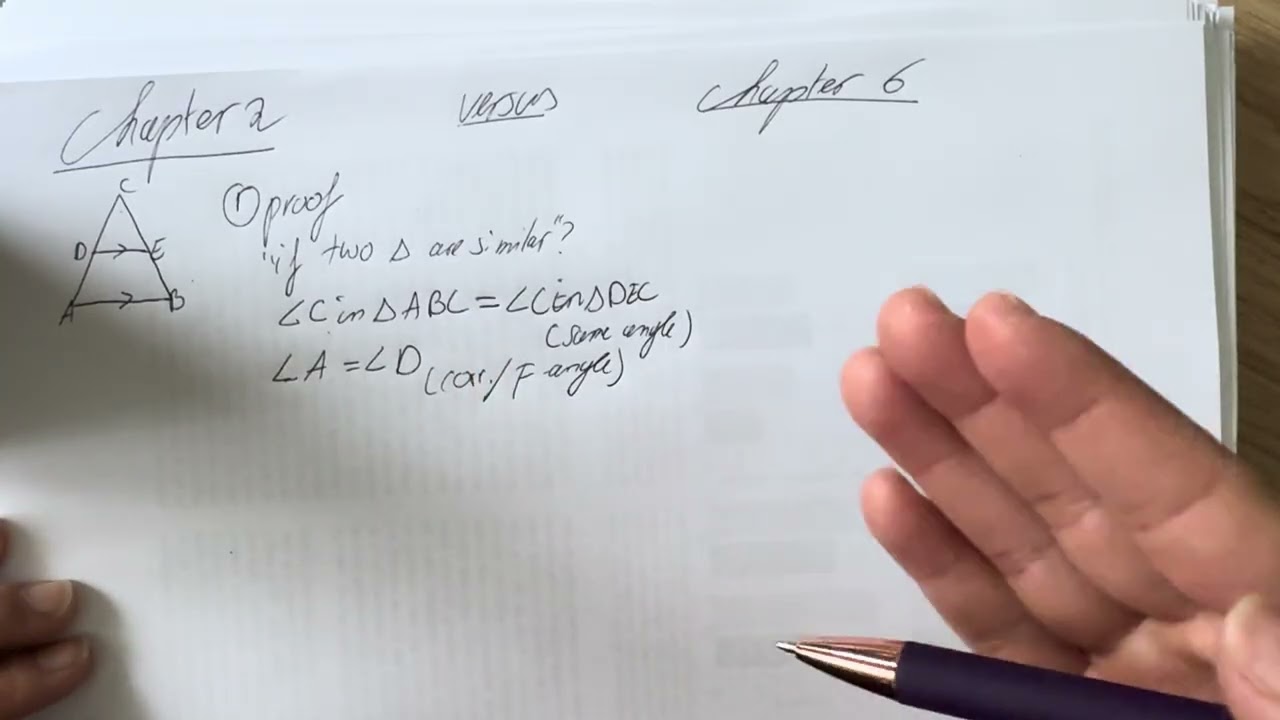 The difference between using similarities (Chapter 2) and Trigonometry (Chapter 6) part 1/2