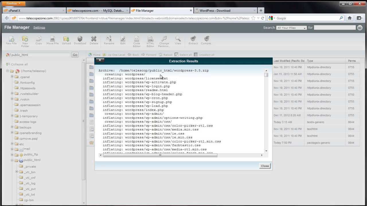 How to Manually Install WordPress with cPanel