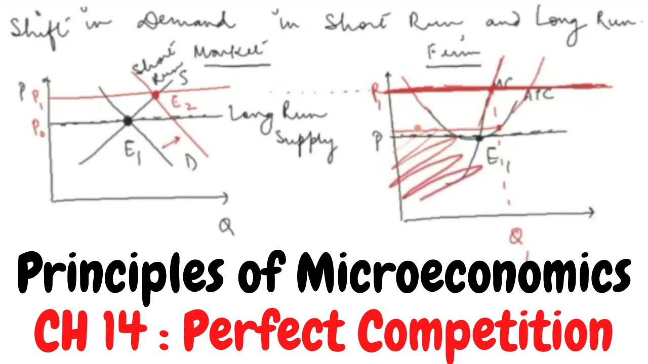 Shift in Demand in Short Run & Long Run| Perfect competition| Microeconomics Ch 14 P5