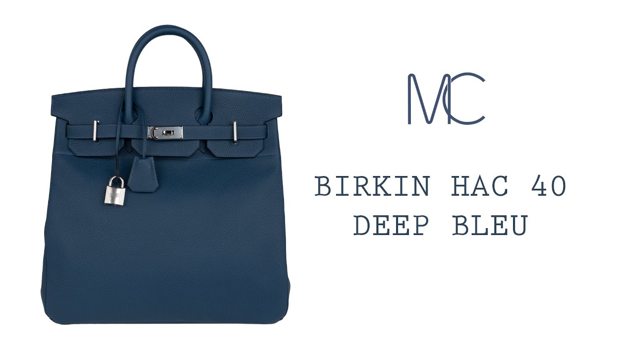 Hermes Birkin Hac 40 Deep Bleu Togo Palladium Hardware &bull; MIGHTYCHIC &bull;