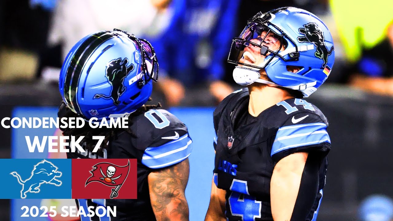 Lions vs Buccaneers 2025 Week 7 Condensed Game | NFL Highlights