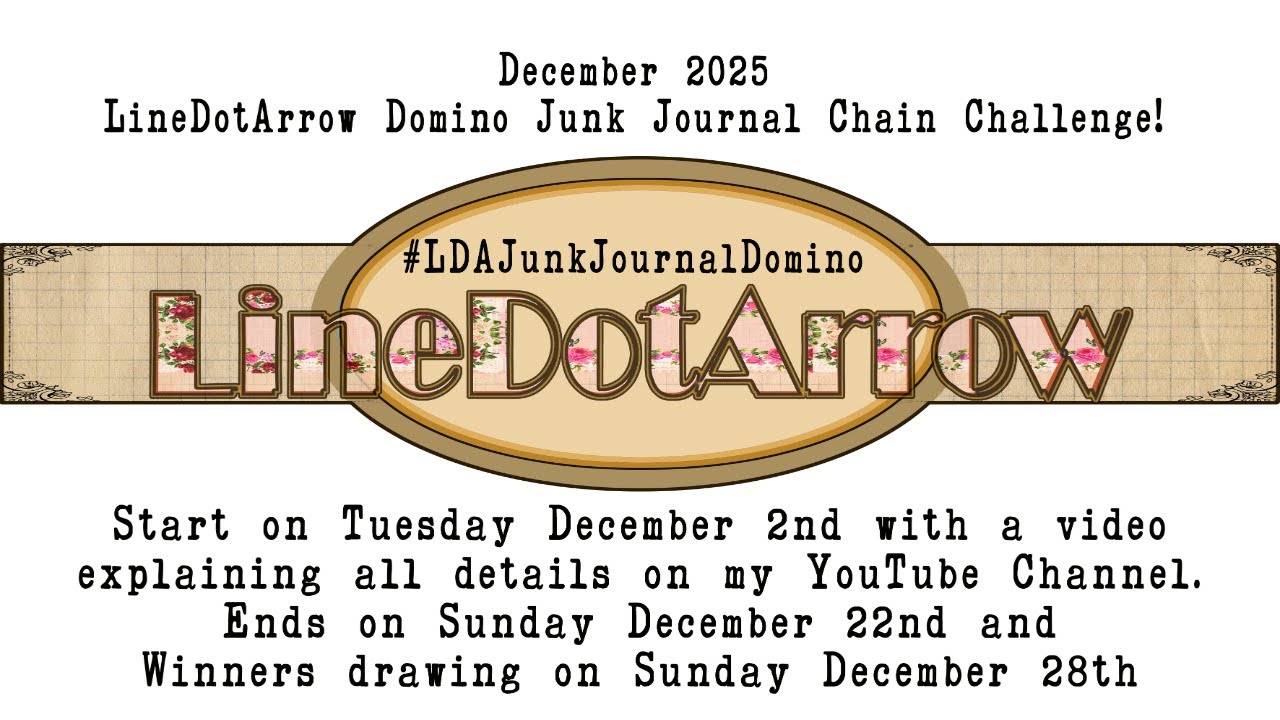 #LDAJunkJournalDominoLineDotArrow Launch of the Domino Junk Journal Chain Challenge!