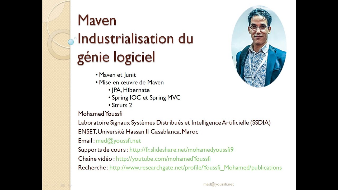 Maven et Industrialisation du GL Mise en oeuvre et Prise en main par Mohamed Youssfi
