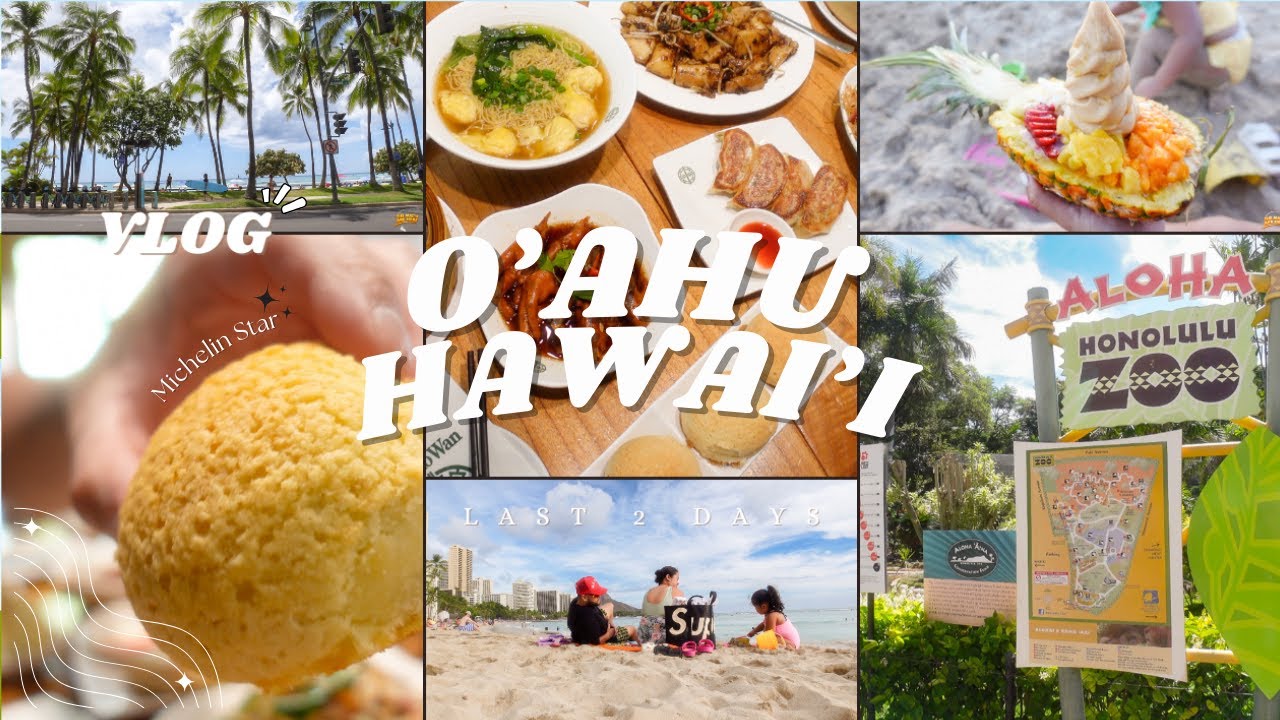 O'AHU, HAWAII TRAVEL VLOG 🤙🏼 Day 8 & 9 | Honolulu Zoo, Good Eats, Dessert on the Beach