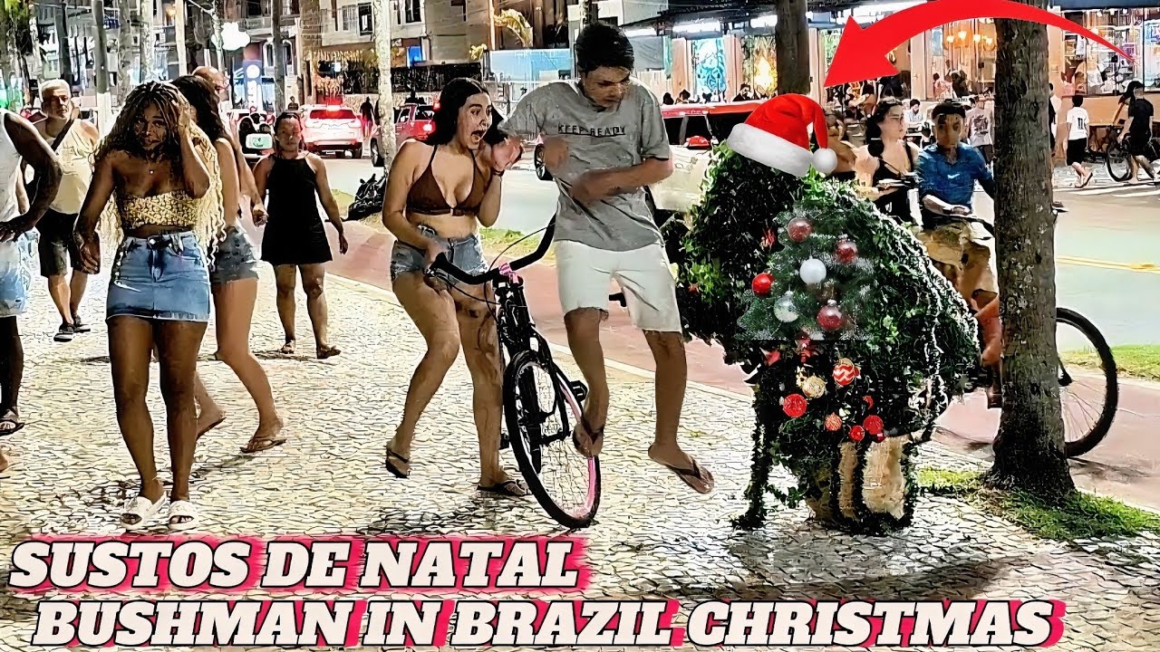 Pensa No Susto Pegadinha Homem Moita - Buhsman Christmas Pranks