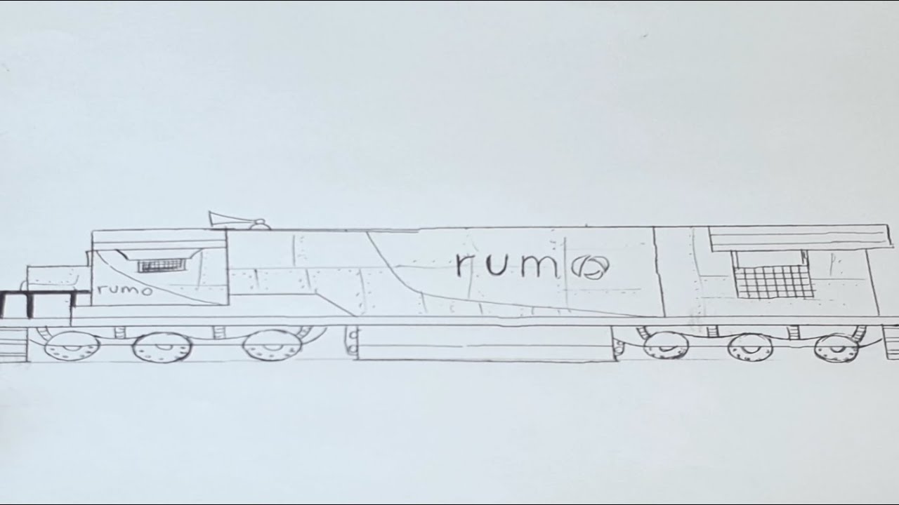 Como desenhar uma locomotiva - Como desenhar um trem | Passo a Passo
