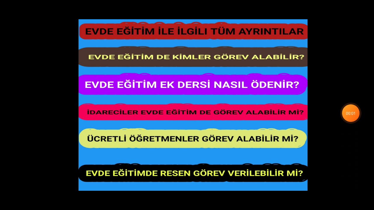 Evde Eğitim Hizmeti İle İlgili T&uuml;m Ayrıntılar