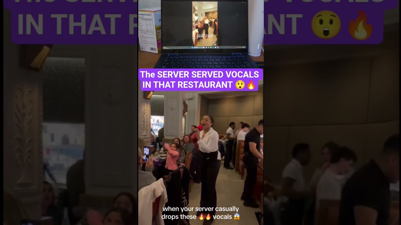 The SERVER SERVED VOCALS IN THAT RESTAURANT 😲 