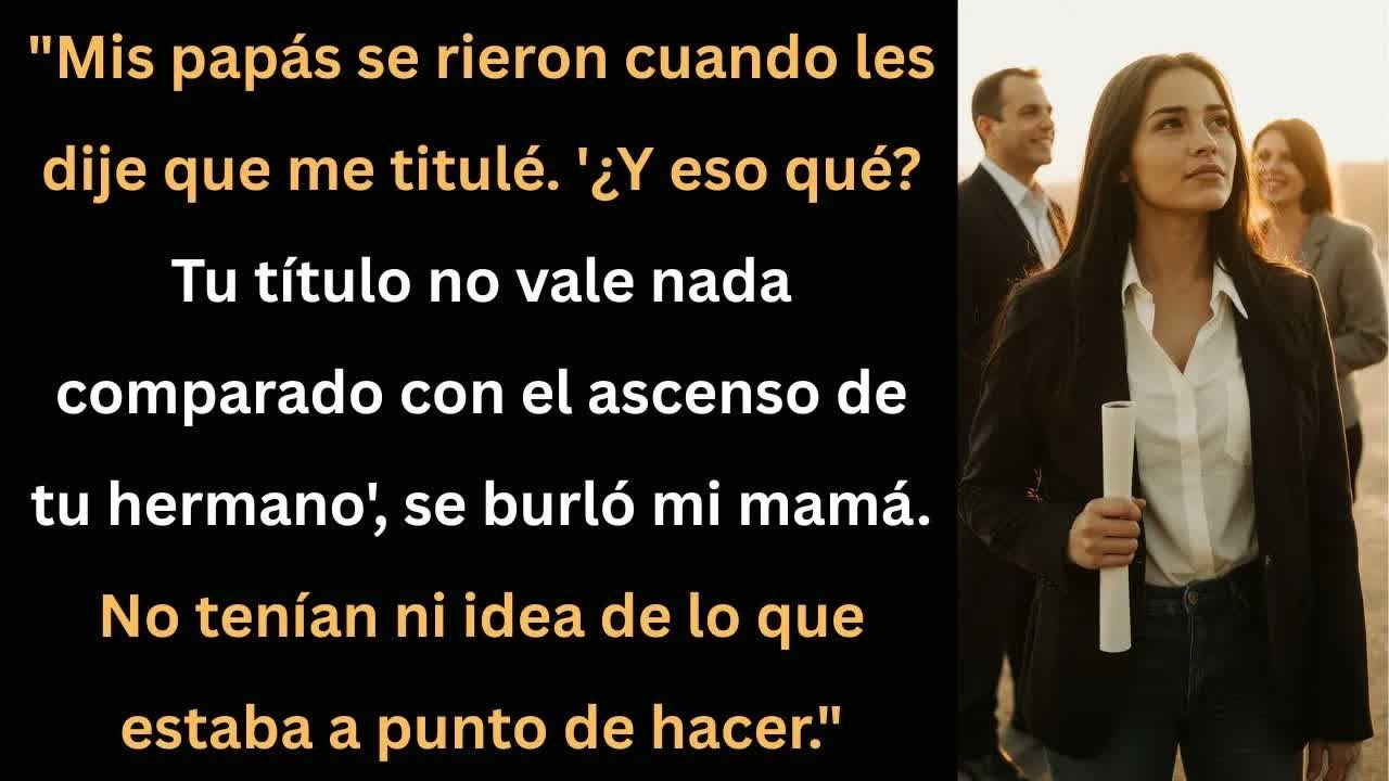 Mis papás se burlaron de mi título, pero no sabían lo que haría después