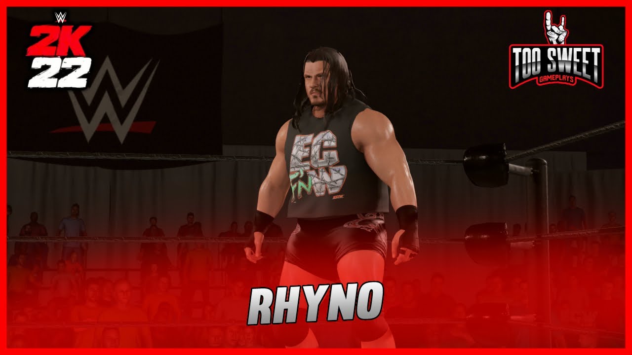 WWE 2K22 Rhyno Entrance, Signatures, Finishers, & Victory Motion | Too Sweet Gameplays